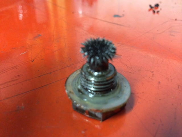 Attached picture Magnetic Plug with debris.JPG